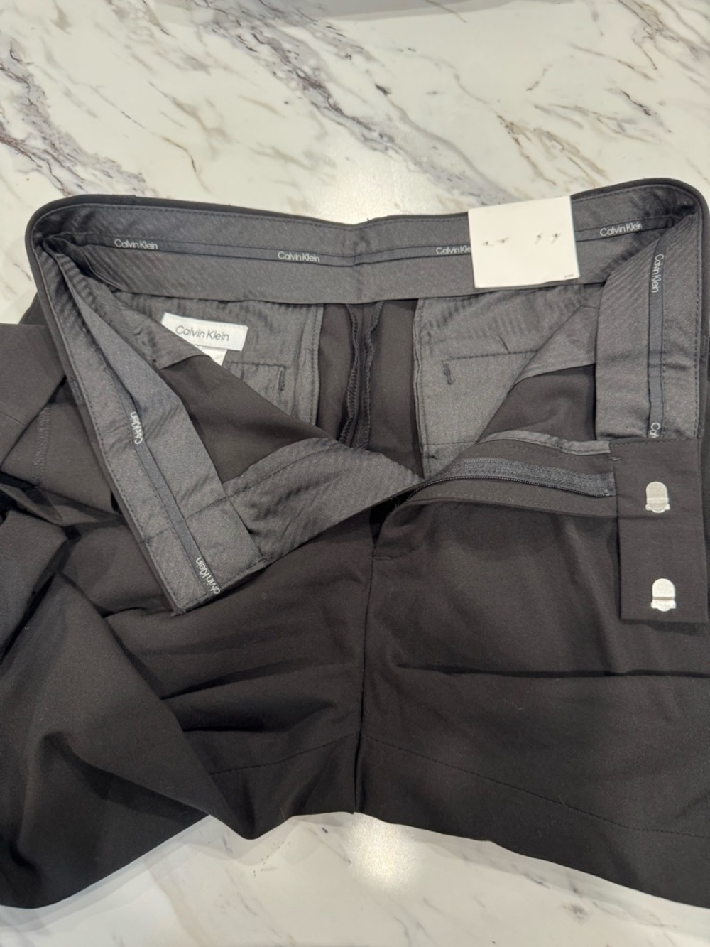 Calvin Klein Womens Slim Fit Black Dress Pants Size 18 Regular Stretch NWT - Picture 11 of 13